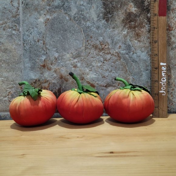 VTG Tomato Fruit Cloth Silk Fabric Set of 3 - Picture 11 of 12